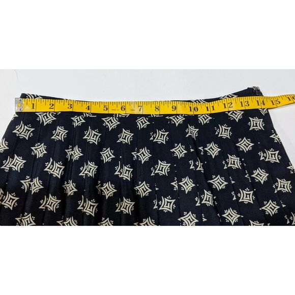 Vintage Express Pleated Mini Skirt 90s Dark Navy Blue Graphic size 9/10 - Picture 5 of 8